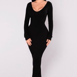 Fashion Nova 💃🏻👠👑👗Kallan Knit Dress - Black